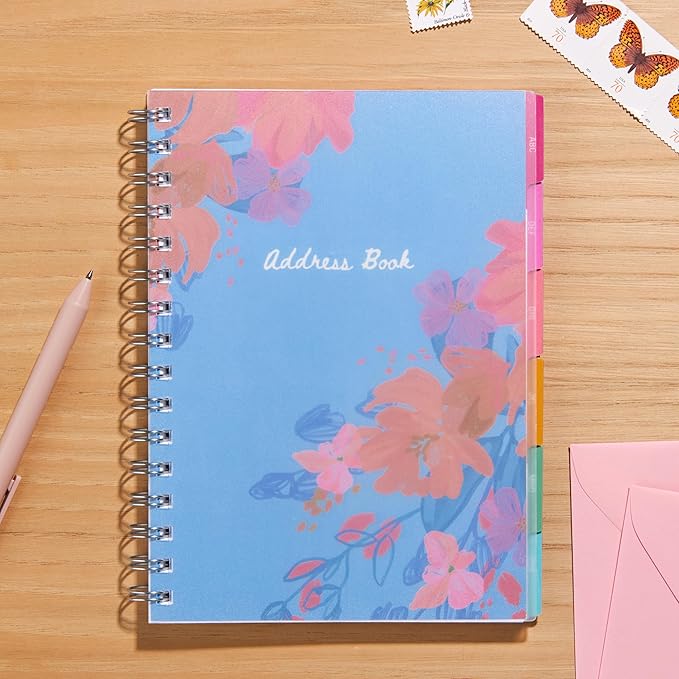 Erin Condren Inspired Collection Sky Flowers A5 Address Book