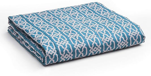 YnM Weighted Blanket — Organic Long Stapled Cotton Material with Premium Glass Beads (Infinite, 48''x72'' 15lbs), Suit for One Person(~140lb) Use on Twin/Full Bed