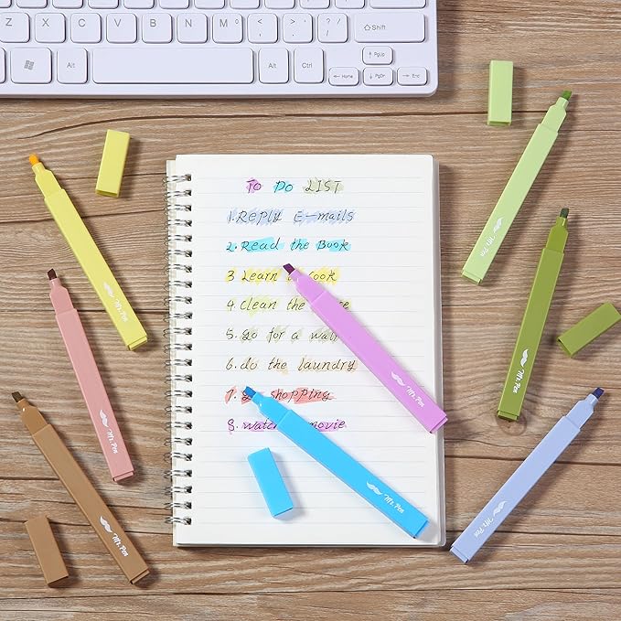 Mr. Pen- Aesthetic Highlighters, 8 Pack, Chisel Tip, Autumn Colors, Cute Highlighters Assorted Colors, Back to School Supplies