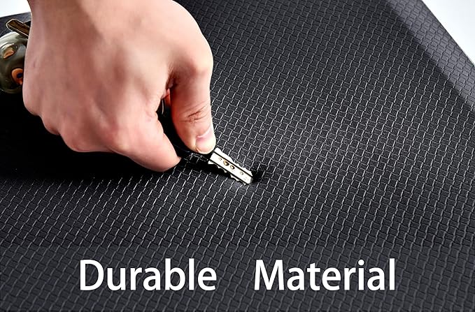 Anti Fatigue Kitchen Rugs Kitchen Mats for Floor,Cushioned Non-Slip Waterproof Ergonomic Comfort Runner Rug Standing Mat for Kitchen,Doing Dishes,Floor,Home,Office,Laundry,Black,17.3"x60"