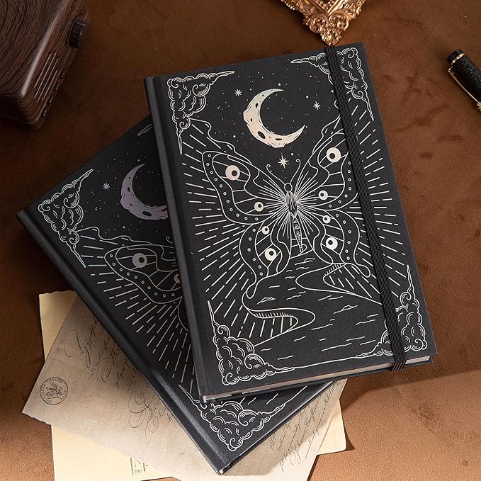 TIEFOSSI Dotted Journal Notebook, Butterfly Journal for Women Men,160 GSM Thick Paper with 256 Numbered Pages, A5 Hardcover Journal, Bullet dotted Journal notebook, for School Office Writing