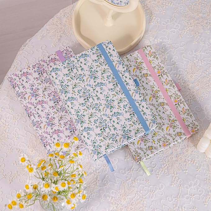 TIEFOSSI Dotted Journal Notebook for Women, A5 Dotted Grid Notebook for Writing, 190 Pages Thick Paper, Travel Daily Journal, for Work Home School, Note Taking, Business, 8.4 X 5.8 In