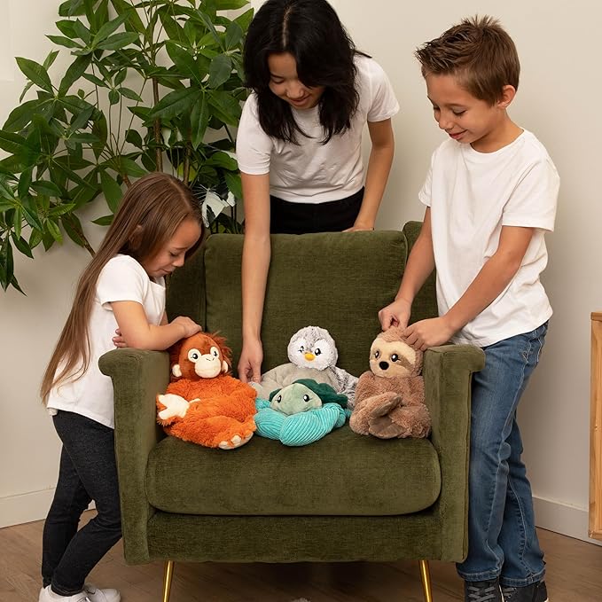 Hugarounds Sawyer The Sloth 2.5 lb Microwaveable & Freezable Weighted Plush Neck & Shoulder Wrap | Soothing, Comforting Hugs for Self-Care & Relaxation | Unscented for Ages 2+