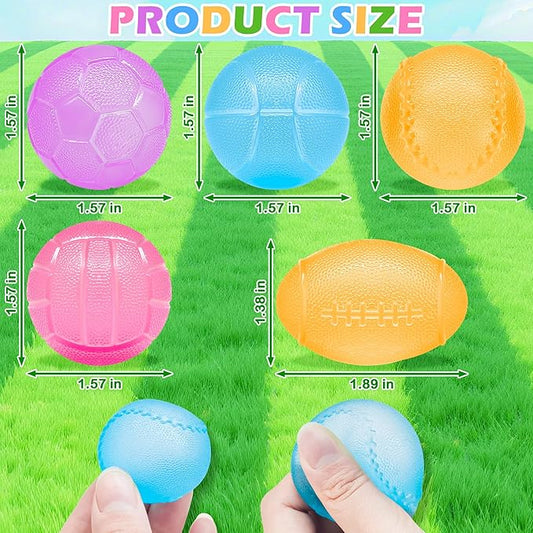 10pcs Squishy Stress Balls Stress Relief Toys Ball Slow Rising Sugar Balls for Adults Kids Anxiety Relief Classroom Prizes,Random Color