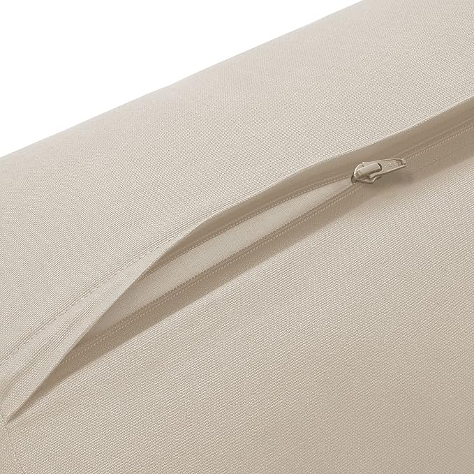 Yoga Meditation Cushion, 25" x 12" Rectangular Bolster with Organic Cotton Cover