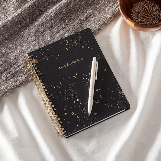 Blue Sky 2025-2026 Weekly and Monthly Academic Year Planner Calendar, July 2025 - June 2026, 5.8" x 8.6", Flexible Cover, Wirebound, Laminated Tabs, Storage Pocket, Gemini