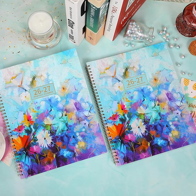 2026-2027 Monthly Planner/Calendar - Jan. 2026 - Dec. 2027, 9" x 11", 2 Year Monthly Planner 2026-2027, Holidays, Month Tabs, Inner Pocket, Note Pages