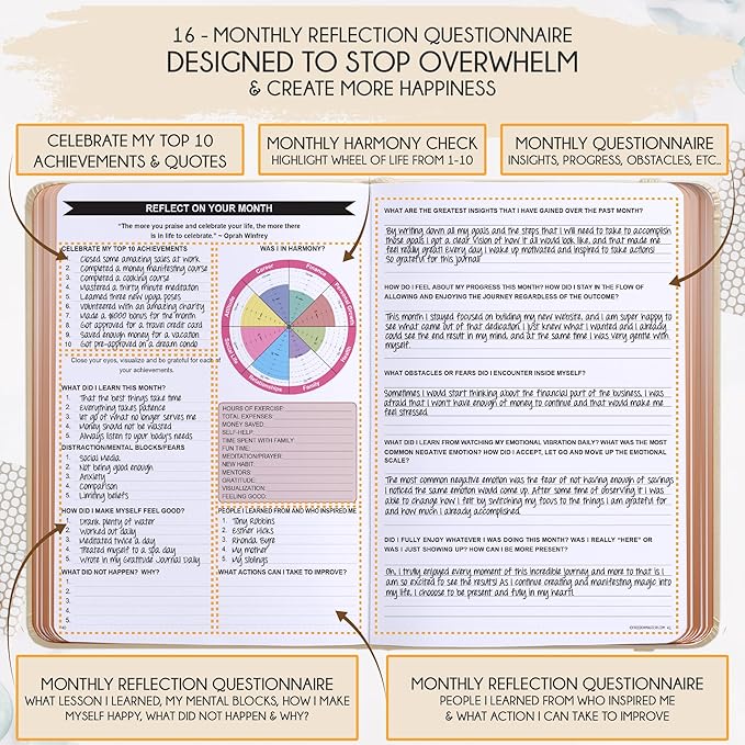2025-2026 Planner Weekly and Monthly | 16-Month Life Planner to Increase Focus & Productivity | Reduce Overwhelm & Achieve Your Biggest Goals | Include Gift Box & Stickers | Sep 2025-Dec 2026