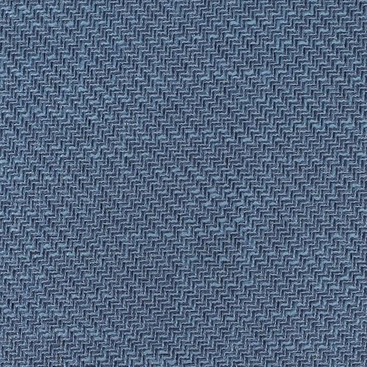 Sweet Home Collection Chair Cushion Memory Foam Pads with Ties Honeycomb Pattern Slip Non Skid Rubber Back Rounded Square 16" x 16" Seat Cover, Herringbone Blue