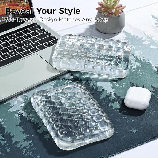 Ospelelf Ergonomic Elbow Rest for Desk, Gel Keyboard Wrist Rest Support, Arm Rest Pad for Mouse, 2 Pack