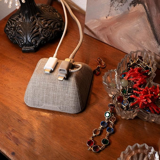 Smartish® Magnetic Cord Holder - Cable Wrangler Organizer with Magnet Clips for Charger Management on Desktop, Nightstand, or Side Table for All Cables, USB-C, Lightning Cables - No 2 Pencil Gray