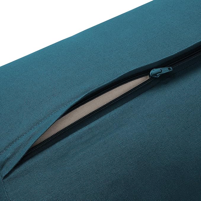 Yoga Meditation Cushion, 25" x 12" Rectangular Bolster with Organic Cotton Cover