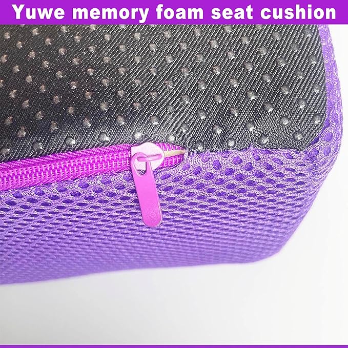 Yuwe Extra Large Seat Cushion - Memory Foam Seat Cushion, Office Chair Cushion, Ergonomic Chair, Car Seat Cushion Sciatica & Tailbone Pain Relief Cushion