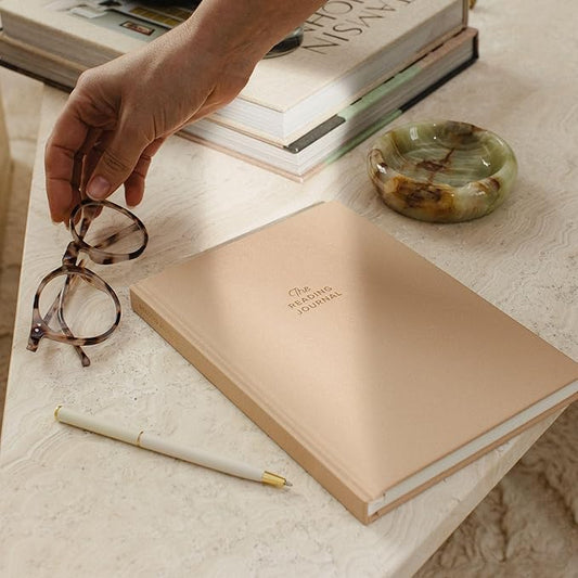 Kunitsa Co. Reading Journal - 52 reviews. Review and Track Your Reading. Book Journal for Book Lovers & Readers. Beige