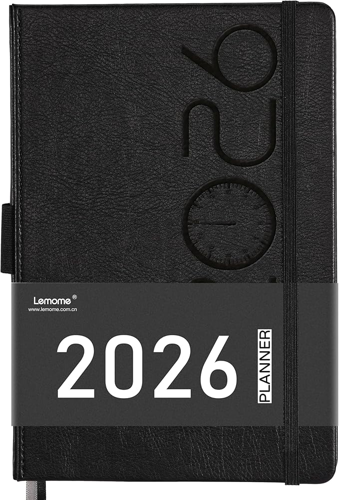 2026 Planner - Planner 2026 with Pen Loop, Jan 2026 - Dec 2026, to Achieve Your Goals & Improve Productivity, Thick Paper, 40 Note Pages, Inner Pocket, 5.75" x 8.25" - Black