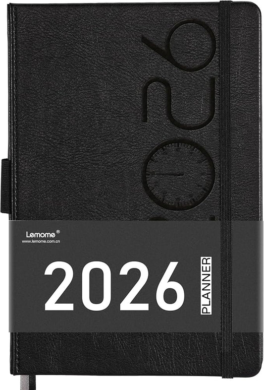 2026 Planner - Planner 2026 with Pen Loop, Jan 2026 - Dec 2026, to Achieve Your Goals & Improve Productivity, Thick Paper, 40 Note Pages, Inner Pocket, 5.75" x 8.25" - Black