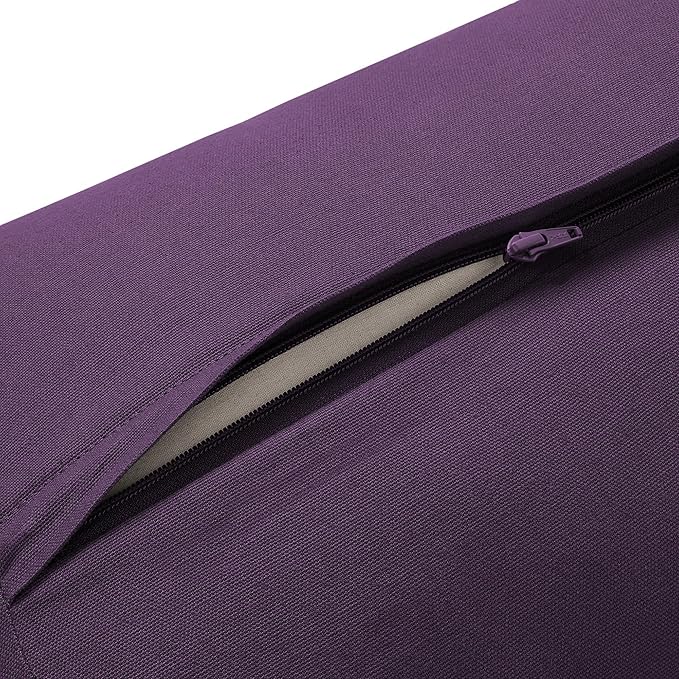 Yoga Meditation Cushion, 25" x 12" Rectangular Bolster with Organic Cotton Cover