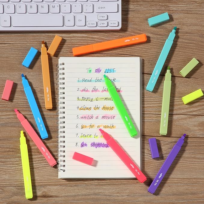 Mr. Pen- Aesthetic Highlighters, 10 Pack, Chisel Tip, Vibrant Colors, Cute Highlighters Assorted Colors, Back to School Supplies