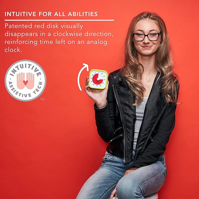 TIME TIMER 60 Minute MOD Education Edition — Visual Timer for Kids Classroom Learning, Elementary Teachers Desk Clock, Homeschool Study Tool and Office Meetings with Silent Operation (Lime Green)