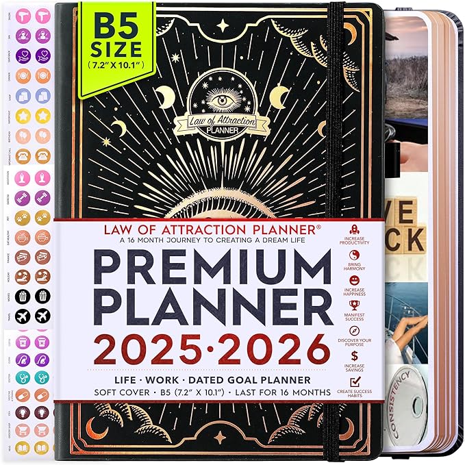 2025-2026 Planner Weekly and Monthly | 16-Month Life Planner to Increase Focus & Productivity | Reduce Overwhelm & Achieve Your Biggest Goals | Include Gift Box & Stickers | Sep 2025-Dec 2026