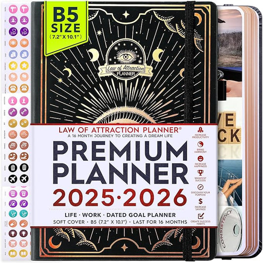 2025-2026 Planner Weekly and Monthly | 16-Month Life Planner to Increase Focus & Productivity | Reduce Overwhelm & Achieve Your Biggest Goals | Include Gift Box & Stickers | Sep 2025-Dec 2026