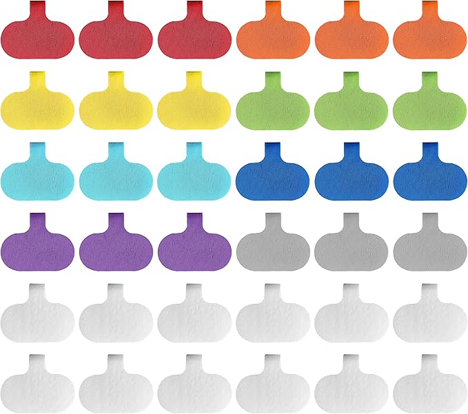 Wrap-It Storage - Cable Labels, Oval, Multi-Color (36 Pack) Write On Cord Labels, Wire Labels, Cable Tags and Wire Tags