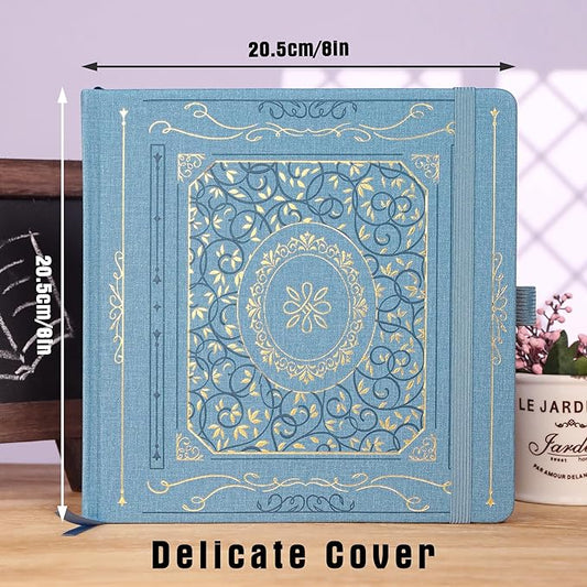 TIEFOSSI Dotted Journal Notebook, Dot Grid Notebook for Women Men, Hardcover PU Leather Journal, 160 GSM Thick Paper, 160 Numbered Pages with Gold Edges, 8 x 8 Square Diary