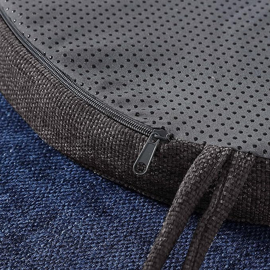 Chair Cushions: Premium High-Density Memory Foam Seat Cushion for Office, Home, & Car - Ergonomic Design for Comfortable Sitting, Relieves Pain & Tailbone Pressure with Non-Slip Bottom, 6 Pack, Black