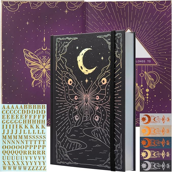 TIEFOSSI Dotted Journal Notebook, Butterfly Journal for Women Men,160 GSM Thick Paper with 256 Numbered Pages, A5 Hardcover Journal, Bullet dotted Journal notebook, for School Office Writing