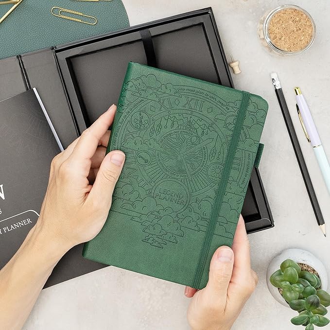 Legend Weekly Planner Premium – Undated Weekly, Monthly & Budget Planner – Life Organizer for Time Management & Productivity, A5 (Forest Green)