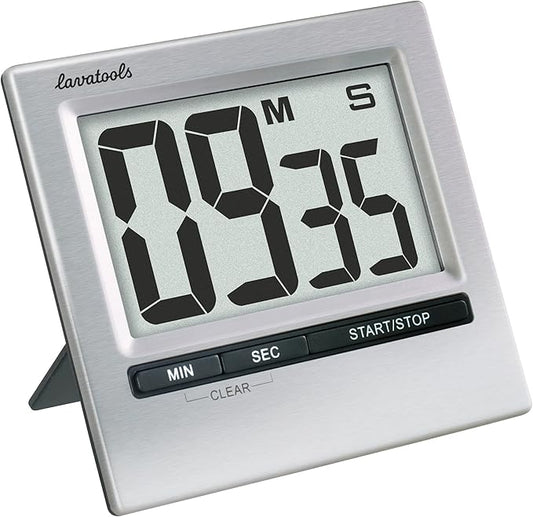 Lavatools KT2 Digital Kitchen Timer & Stopwatch, Large Display, Bold Digits, Simple Operation, Loud Alarm, Magnetic Kickstand for Cooking and Classroom