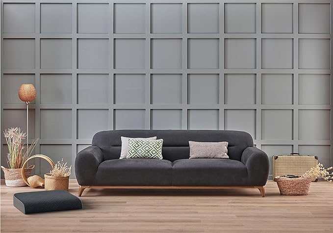 Kölbs Extra Large Seat Cushion, Stylish Plush Velvet Cover, X-Large Memory Foam for Office Chair, Floor Pillow, Cushion Back Pain Coccyx Pain Relief, Carry Handle (Extra Large)