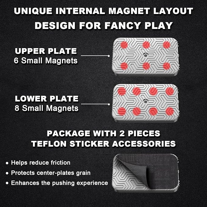 Breakthrough Fidget Slider, Trackless Fidget Slider for Fancy Play, EDC Fidget Toys Adults Sensory Toys Home Office Executive Desk Toys Gift for ADHD/ADD/Autism (Original Silver)