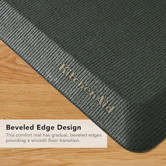 KitchenAid Gourmet Series Kitchen Comfort Gel Mat, Solid Basketweave, Deep Forest Green, 20"x39"