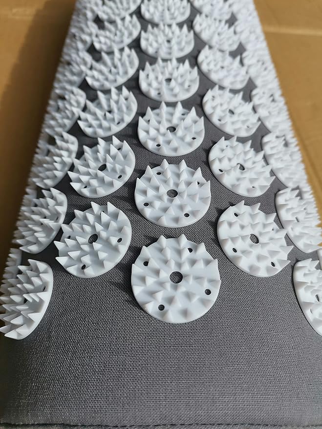 Acupressure Massager Pillow Acupuncture Massage Neck Back Head Pain Relief, Relieves Muscle Stress Relaxation, Grey