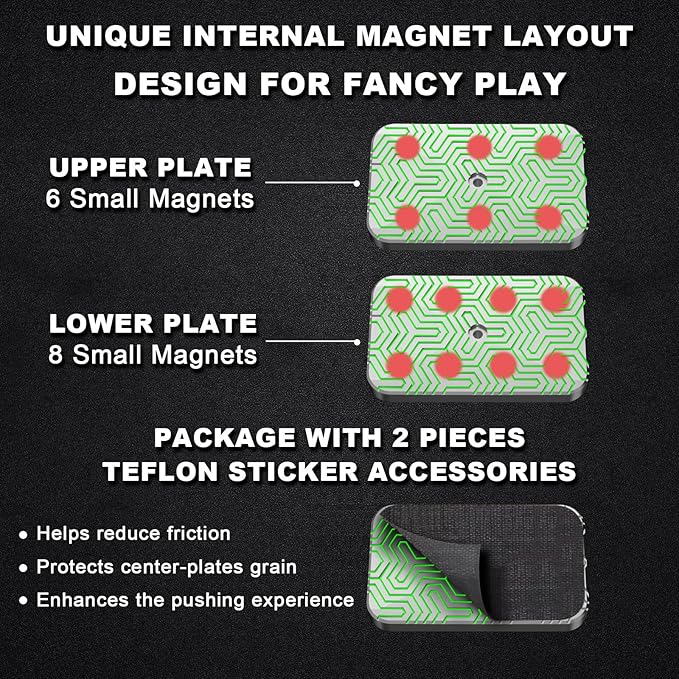 Breakthrough Fidget Slider, Trackless Fidget Slider for Fancy Play, EDC Fidget Toys Adults Sensory Toys Home Office Executive Desk Toys Gift for ADHD/ADD/Autism (Luminous Green)