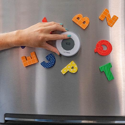 Time Timer Twist 90-Minute Digital Countdown Clock — for Kids Classroom Learning, Homeschool Study Tool, Teachers Desk Clock, Exercise and Kitchen Timer (Pale Shale)