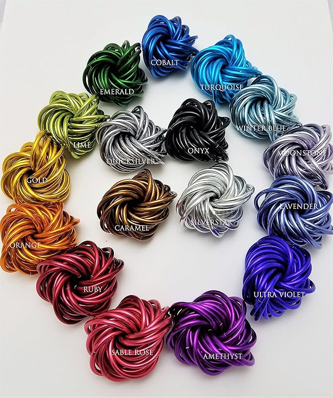 Möbii Fidget Ball (Solid Color): Quiet Mobius ADHD Anxiety Stim Stress Relief Toy Tool for Home Travel Office or Desk (Medium, Full, Ruby)