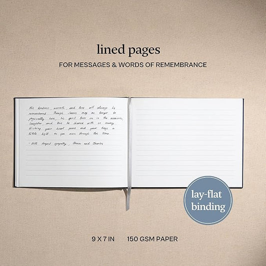 Kunitsa Co. Funeral Guest Book for Memorial Service, in Loving Memory, Sage Cover