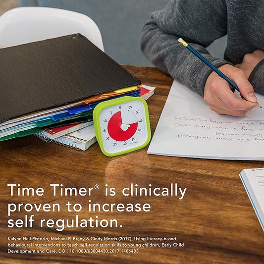 TIME TIMER 60 Minute MOD Education Edition — Visual Timer for Kids Classroom Learning, Elementary Teachers Desk Clock, Homeschool Study Tool and Office Meetings with Silent Operation (Lime Green)