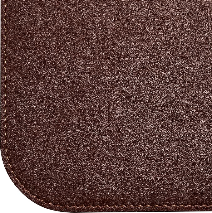 Gallaway Leather Desk Mat - Desk Pad 91.5 x 43 cm - XXL Mouse Mat - Non-Slip Desk Cover - Desk Accessories (Dark Brown)