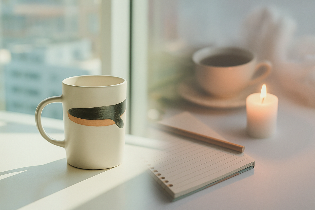 Focusory thumbnail showing morning sunlight with coffee and evening candle journaling, symbolizing circadian rhythm and peak productivity