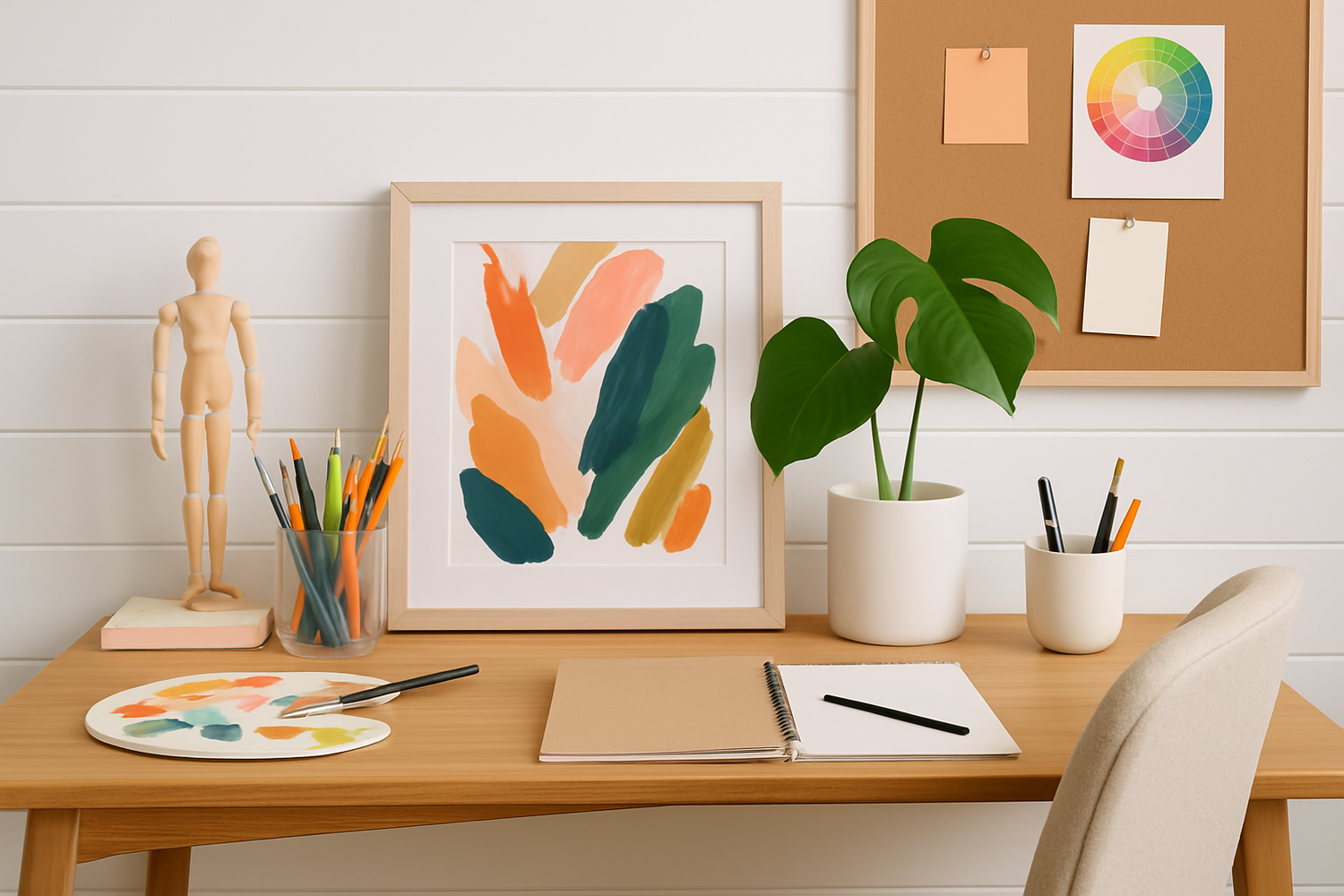 Creative productivity tools such as ergonomic gear and mood lighting