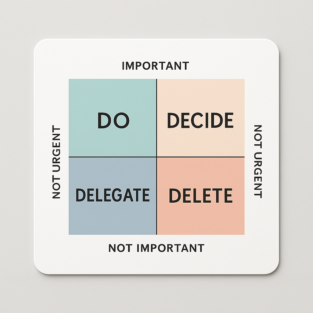 Eisenhower Matrix boards for task prioritization
