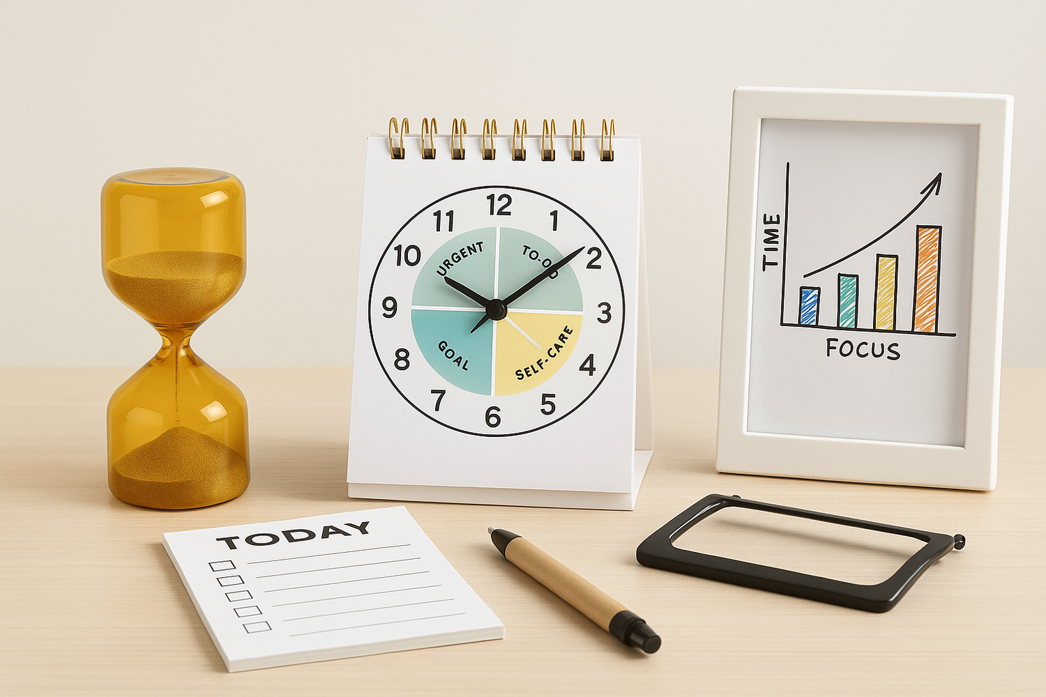 Visual hourglass timers for analog time tracking