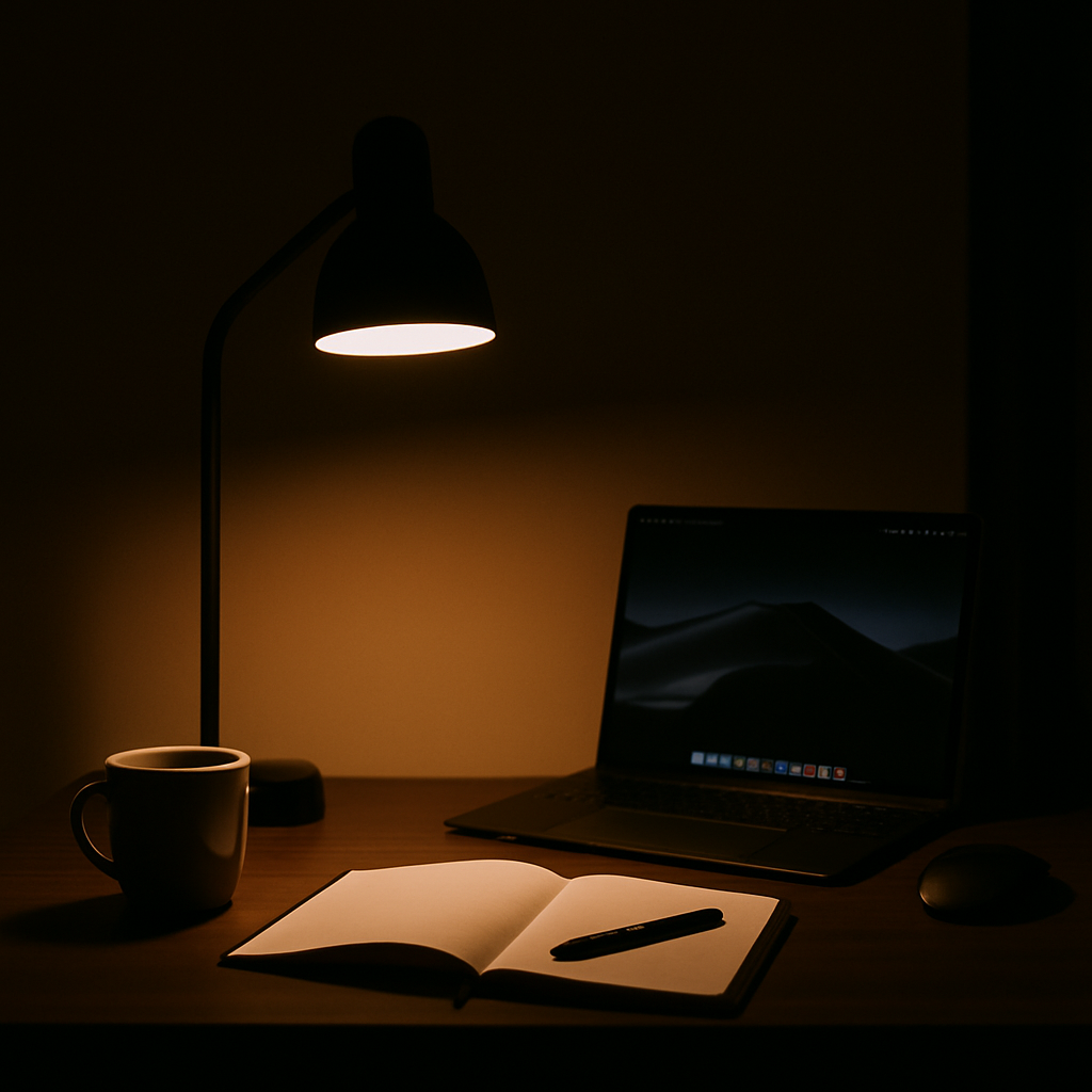 Minimal office tools including laptop risers and desk organizers