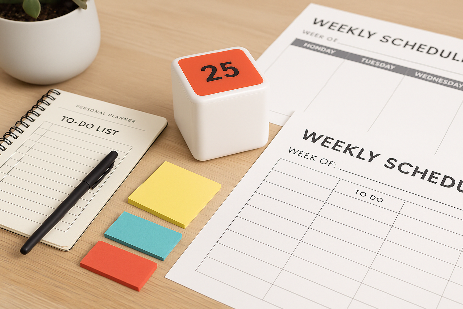 Pomodoro timers and productivity kits for time-blocking focus