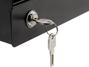 Under Desk Drawer with Lock, 16" W x 11.8" D x 6.3" H Slide Out Mounted Pull-Out Add On Drawer Lockable Storage Black