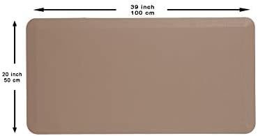 Mabel Home Anti Fatigue Floor Mat- 3 Size(20x32 & 20x39 & 24x70),16 Colors - Standing Desk Mat-Kitchen Floor Mat-Stain ResistantHome Non-Slip Bottom, Extra Soft (Brown, 20" x 39")