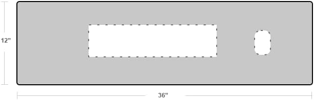 Premium Felt Desk Mat | Medium 12" x 36" | Multifunctional Desk Pad for Home Office | Light Gray